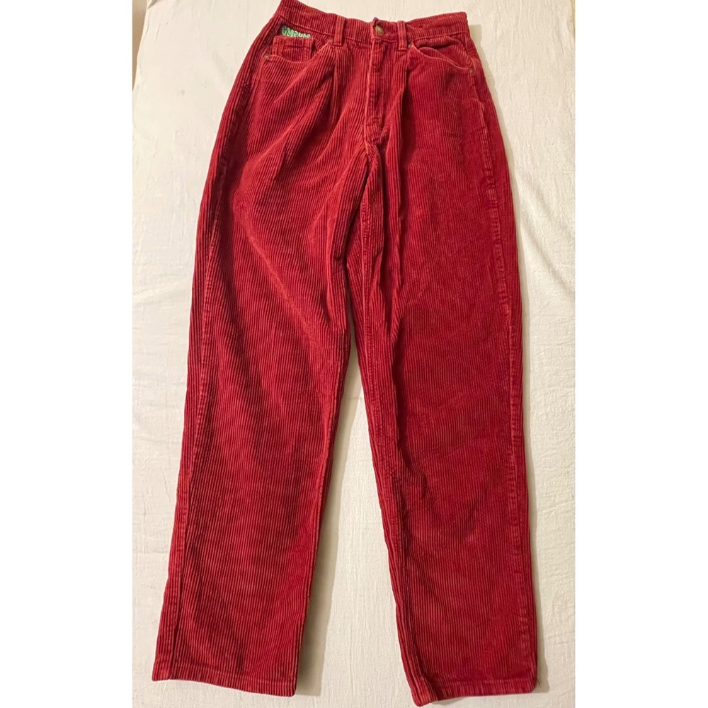 Empyre Tori Size Small Red Wide Wale Corduroy Pants High Waisted Baggy Y2k Skate